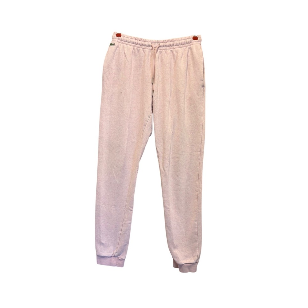 Lacoste Sport Joggers Women 40 Medium Pink Tapered Sweatpants Preppy Tennis READ